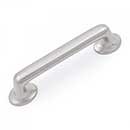 RK International [CP-809-P] Solid Brass Cabinet Pull Handle - Distressed Rustic - Standard Size - Satin Nickel Finish - 4&quot; C/C - 5&quot; L