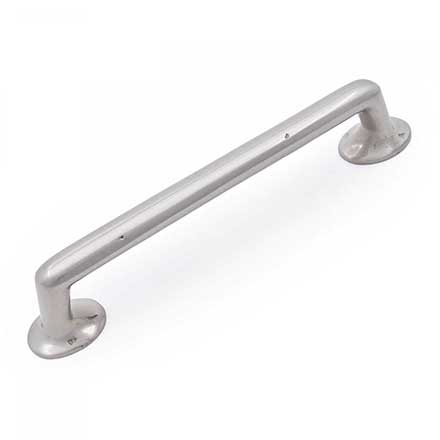 RK International [CP-810-P] Solid Brass Cabinet Pull Handle - Distressed Rustic - Oversized - Satin Nickel Finish - 6" C/C - 7 1/8" L