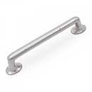 RK International [CP-810-P] Solid Brass Cabinet Pull Handle - Distressed Rustic - Oversized - Satin Nickel Finish - 6&quot; C/C - 7 1/8&quot; L