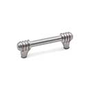 RK International [CP-813-P] Solid Brass Cabinet Pull Handle - Distressed Rod w/ Swirl Ends - Standard Size - Satin Nickel Finish - 3&quot; C/C - 3 7/8&quot; L