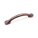 RK International [CP-3712-DC] Solid Brass Cabinet Pull Handle - Slim Bow w/ Divet Indents - Standard Size - Distressed Copper Finish - 3" C/C - 4 3/8" L