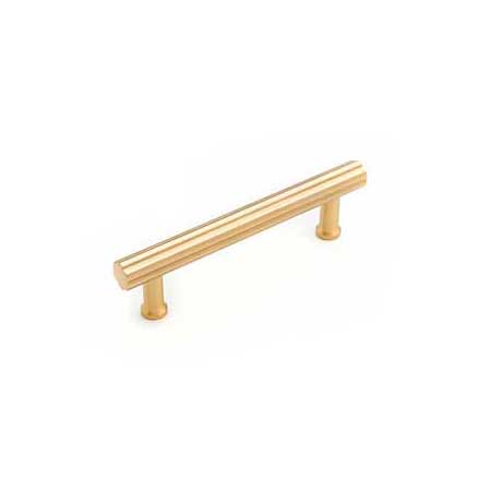 RK International [CP-845-SB] Solid Brass Cabinet Pull Handle - Florian Series - Standard Size - Satin Brass Finish - 96mm C/C - 5&quot; L