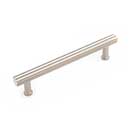 RK International [CP-846-P] Solid Brass Cabinet Pull Handle - Florian Series - Oversized - Satin Nickel Finish - 5&quot; C/C - 6 1/4&quot; L