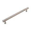 RK International [CP-847-P] Solid Brass Cabinet Pull Handle - Florian Series - Oversized - Satin Nickel Finish - 8&quot; C/C - 9 1/4&quot; L