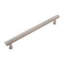 RK International [CP-847-P] Solid Brass Cabinet Pull Handle - Florian Series - Oversized - Satin Nickel Finish - 8" C/C - 9 1/4" L