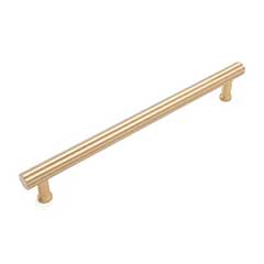 RK International [CP-847-SB] Solid Brass Cabinet Pull Handle - Florian Series - Oversized - Satin Brass Finish - 8&quot; C/C - 9 1/4&quot; L