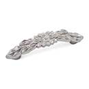 RK International [CP-82-P] Solid Brass Cabinet Pull Handle - Flower - Standard Size - Satin Nickel Finish - 3" C/C - 4 1/8" L