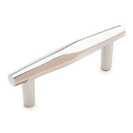 RK International [CP-825-PN] Solid Brass Cabinet Pull Handle - Gibraltar Series - Standard Size - Polished Nickel Finish - 3" C/C - 4 3/16" L