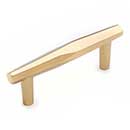 RK International [CP-825-SB] Solid Brass Cabinet Pull Handle - Gibraltar Series - Standard Size - Satin Brass Finish - 3" C/C - 4 3/16" L