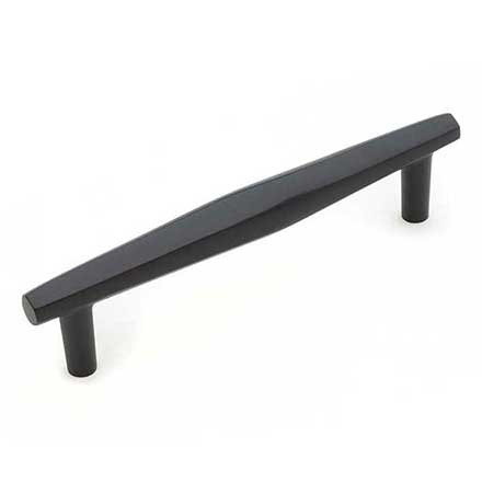 RK International [CP-826-BL] Solid Brass Cabinet Pull Handle - Gibraltar Series - Oversized - Flat Black Finish - 5" C/C - 6 3/16" L