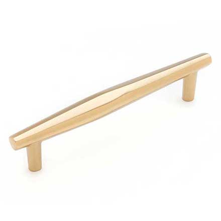RK International [CP-826-SB] Solid Brass Cabinet Pull Handle - Gibraltar Series - Oversized - Satin Brass Finish - 5" C/C - 6 3/16" L