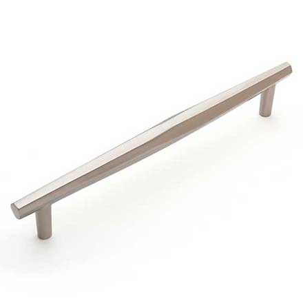 RK International [CP-827-P] Solid Brass Cabinet Pull Handle - Gibraltar Series - Oversized - Satin Nickel Finish - 8&quot; C/C - 9 3/16&quot; L
