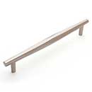 RK International [CP-827-P] Solid Brass Cabinet Pull Handle - Gibraltar Series - Oversized - Satin Nickel Finish - 8&quot; C/C - 9 3/16&quot; L