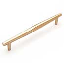 RK International [CP-827-SB] Solid Brass Cabinet Pull Handle - Gibraltar Series - Oversized - Satin Brass Finish - 8&quot; C/C - 9 3/16&quot; L