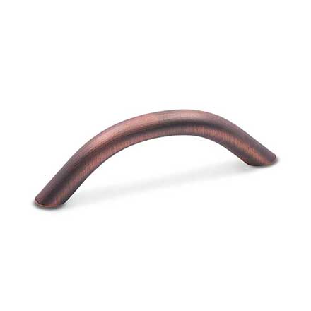RK International [CP-3715-DC] Solid Brass Cabinet Pull Handle - Half Moon - Standard Size - Distressed Copper Finish - 3" C/C - 3 3/4" L