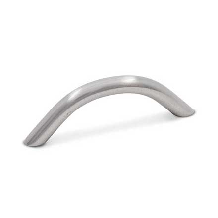 RK International [CP-3715-P] Solid Brass Cabinet Pull Handle - Half Moon - Standard Size - Satin Nickel Finish - 3" C/C - 3 3/4" L