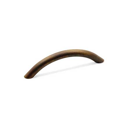 RK International [CP-3716-AE] Solid Brass Cabinet Pull Handle - Half Moon - Standard Size - Antique English Finish - 3 1/2" C/C - 4 1/4" L