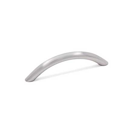 RK International [CP-3716-P] Solid Brass Cabinet Pull Handle - Half Moon - Standard Size - Satin Nickel Finish - 3 1/2" C/C - 4 1/4" L