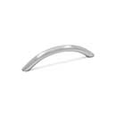 RK International [CP-3716-P] Solid Brass Cabinet Pull Handle - Half Moon - Standard Size - Satin Nickel Finish - 3 1/2" C/C - 4 1/4" L
