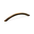 RK International [CP-3717-AE] Solid Brass Cabinet Pull Handle - Half Moon - Standard Size - Antique English Finish - 4" C/C - 4 3/4" L