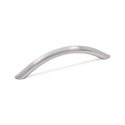 RK International [CP-3717-P] Solid Brass Cabinet Pull Handle - Half Moon - Standard Size - Satin Nickel Finish - 4" C/C - 4 3/4" L