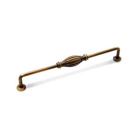 RK International [CP-3719-AE] Solid Brass Cabinet Pull Handle - Indian Drum - Oversized - Antique English Finish - 8&quot; C/C - 8 3/4&quot; L
