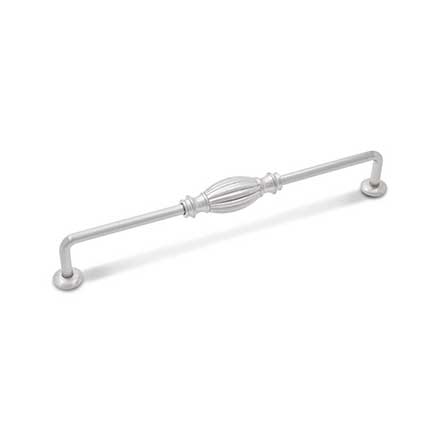 RK International [CP-3719-P] Solid Brass Cabinet Pull Handle - Indian Drum - Oversized - Satin Nickel Finish - 8&quot; C/C - 8 3/4&quot; L