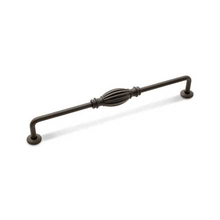 RK International [CP-3719-RB] Solid Brass Cabinet Pull Handle - Indian Drum - Oversized - Oil Rubbed Bronze Finish - 8" C/C - 8 3/4" L