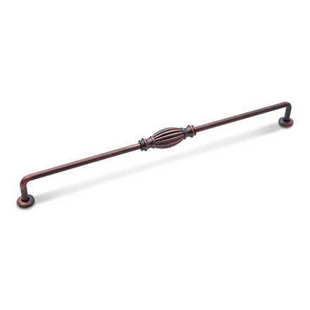 RK International [CP-3720-DC] Solid Brass Cabinet Pull Handle - Indian Drum - Oversized - Distressed Copper Finish - 12&quot; C/C - 12 3/4&quot; L