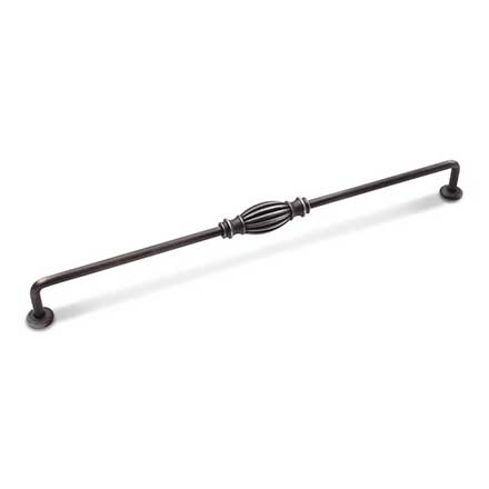 RK International [CP-3720-DN] Solid Brass Cabinet Pull Handle - Indian Drum - Oversized - Distressed Nickel Finish - 12&quot; C/C - 12 3/4&quot; L