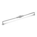 RK International [CP-3720-P] Solid Brass Cabinet Pull Handle - Indian Drum - Oversized - Satin Nickel Finish - 12&quot; C/C - 12 3/4&quot; L