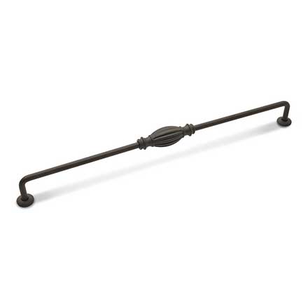 RK International [CP-3720-RB] Solid Brass Cabinet Pull Handle - Indian Drum - Oversized - Oil Rubbed Bronze Finish - 12" C/C - 12 3/4" L