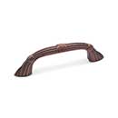 RK International [CP-853-DC] Solid Brass Cabinet Pull Handle - Ornate Bow w/ Lines & Crosses - Standard Size - Distressed Copper Finish - 3" C/C - 4 1/4" L