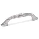 RK International [CP-854-P] Solid Brass Cabinet Pull Handle - Ornate Bow w/ Lines & Crosses - Standard Size - Satin Nickel Finish - 3 1/2" C/C - 4 11/16" L