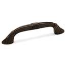 RK International [CP-854-RB] Solid Brass Cabinet Pull Handle - Ornate Bow w/ Lines & Crosses - Standard Size - Oil Rubbed Bronze Finish - 3 1/2" C/C - 4 11/16" L