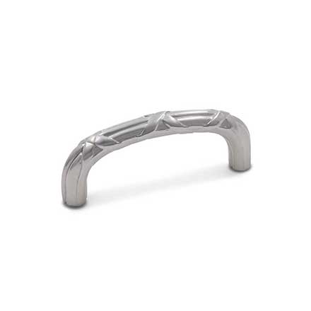 RK International [CP-856-P] Solid Brass Cabinet Pull Handle - Lines &amp; Crosses - Pewter Finish - 3 3/8" L