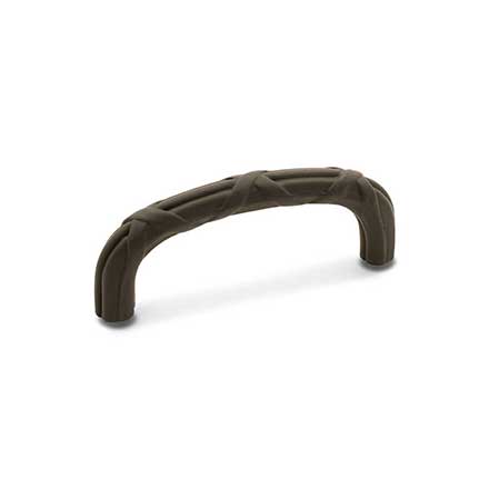 RK International [CP-856-RB] Solid Brass Cabinet Pull Handle - Lines &amp; Crosses - Standard Size - Oil Rubbed Bronze Finish - 3" C/C - 3 3/8" L