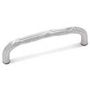 RK International [CP-857-P] Solid Brass Cabinet Pull Handle - Lines &amp; Crosses - Oversized - Satin Nickel Finish - 5&quot; C/C - 5 3/8&quot; L