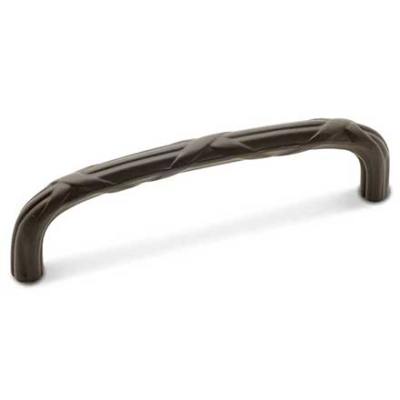 RK International [CP-857-RB] Solid Brass Cabinet Pull Handle - Lines &amp; Crosses - Oversized - Oil Rubbed Bronze Finish - 5" C/C - 5 3/8" L