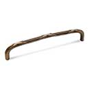 RK International [CP-858-AE] Solid Brass Cabinet Pull Handle - Lines &amp; Crosses - Oversized - Antique English Finish - 8&quot; C/C - 8 3/8&quot; L