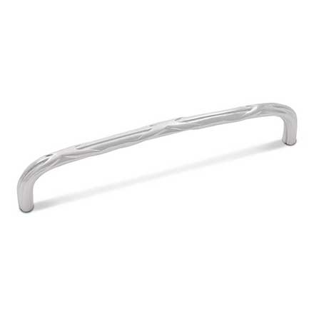 RK International [CP-858-P] Solid Brass Cabinet Pull Handle - Lines &amp; Crosses - Oversized - Satin Nickel Finish - 8" C/C - 8 3/8" L