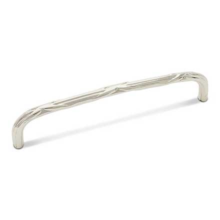 RK International [CP-858-PN] Solid Brass Cabinet Pull Handle - Lines &amp; Crosses - Oversized - Polished Nickel Finish - 8" C/C - 8 3/8" L