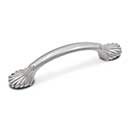 RK International [CP-405-P] Solid Brass Cabinet Pull Handle - Lines at End - Standard Size - Satin Nickel Finish - 3" C/C - 4 3/8" L