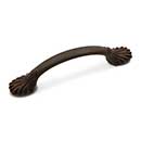 RK International [CP-405-RB] Solid Brass Cabinet Pull Handle - Lines at End - Standard Size - Oil Rubbed Bronze Finish - 3" C/C - 4 3/8" L