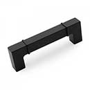 RK International [CP-631-BL] Die Cast Zinc Cabinet Pull Handle - Newbury Series - Standard Size - Flat Black Finish - 96mm C/C - 4 3/8&quot; L