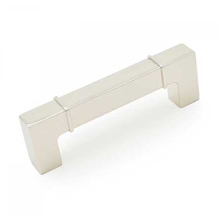 RK International [CP-631-PN] Die Cast Zinc Cabinet Pull Handle - Newbury Series - Standard Size - Polished Nickel Finish - 96mm C/C - 4 3/8" L