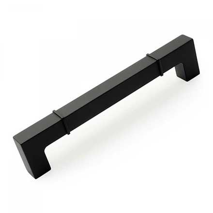 RK International [CP-632-BL] Die Cast Zinc Cabinet Pull Handle - Newbury Series - Oversized - Flat Black Finish - 6" C/C - 6 9/16" L