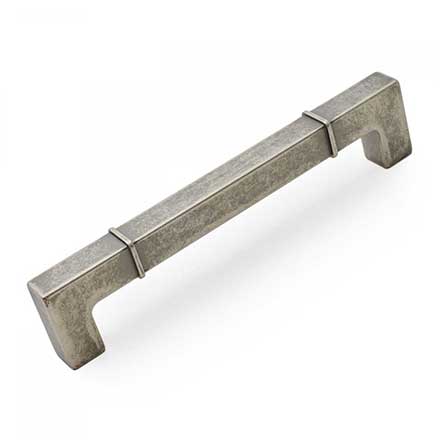 RK International [CP-632-WN] Die Cast Zinc Cabinet Pull Handle - Newbury Series - Oversized - Weathered Nickel Finish - 6" C/C - 6 9/16" L