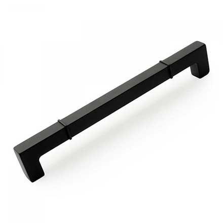 RK International [CP-633-BL] Die Cast Zinc Cabinet Pull Handle - Newbury Series - Oversized - Flat Black Finish - 8" C/C - 8 9/16" L