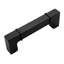 RK International [CP-631-BL] Die Cast Zinc Cabinet Pull Handle - Newbury Series - Standard Size - Flat Black Finish - 96mm C/C - 4 3/8&quot; L
